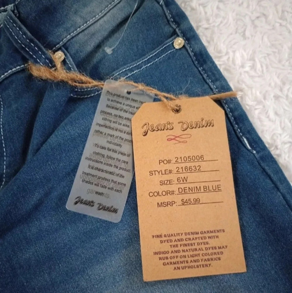 Jeans Denim Size 6W Skinny Fit   Medium Wash Denim Jeans - Picture 8 of 10